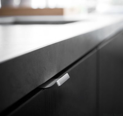 Kant Rak Uppåt 40 Möbelhandtag i aluminiumkant