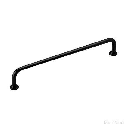 Avlångt möbelhandtag 1353 192 Svart metall