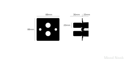 Cross 2G 120W LED-dimmer Mässing Brittisk Standard