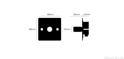 Cross 1G 120W LED-dimmer stål svart brittisk standard