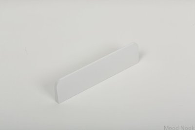 Peak 64 Oblong Furniture Handle. Aluminum, White