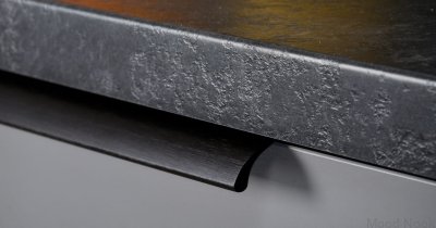 Ona 128 Aluminum Black Anodized Edge Furniture Handle
