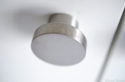 Möbelknopp Dot 40 Borstat rostfritt stål