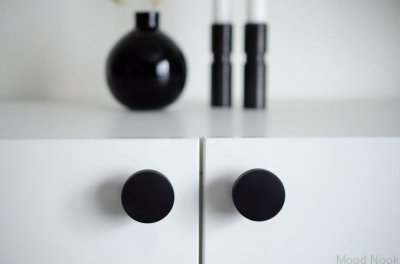 Möbelknopp Dot 40 Aluminium svart