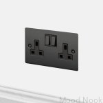 Podwójne gniazdko 2g modułowe z angielskimi gniazdkami 13 AMp