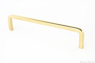 Ручка мебельная длинная Thread 128 Polished Brass Unpainted