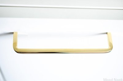 Ручка мебельная длинная Thread 128 Polished Brass Unpainted
