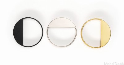 Tirador para mueble redondo Bau 64, oro cepillado
