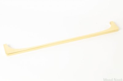 Bro 320 avlångt möbelhandtag, polerad mässing, omålad