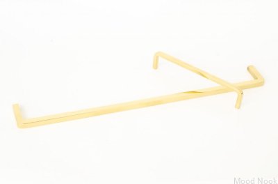 Удлиненная мебельная ручка Thread 320 Polished Brass Неокрашенная