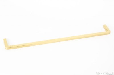 Удлиненная мебельная ручка Thread 320 Brass Brushed Неокрашенная