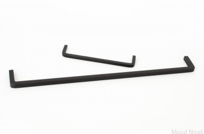 Möbelhandtag med gänga 320. Aluminium Svart