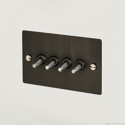 Cross 4G mässing bränd brons med silver brittisk standard fyrdubbelbrytare