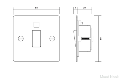 Spisbrytare Mässing Brittisk Standard