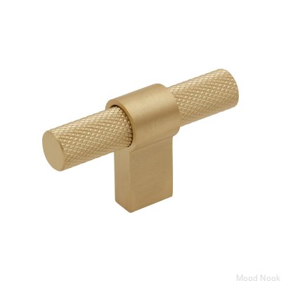 Möbelknopp T-Bar Helix Brushed Gold