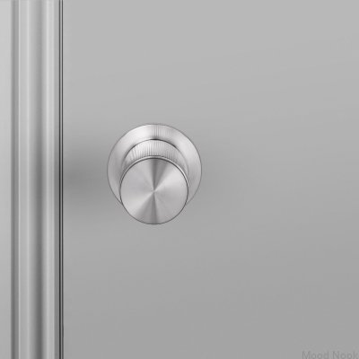 Dubbelsidig dörrknopp utan fjäder Linear 57 Stål Silver