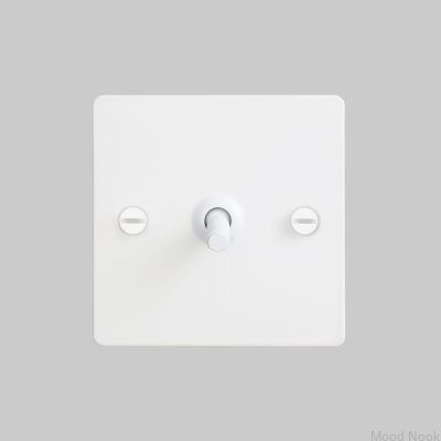 Enkel korsbrytare Kors 1G Stål Vit Brittisk standard