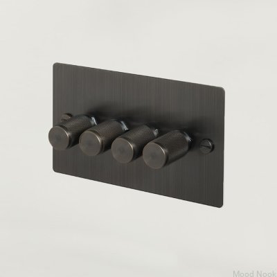 Cross 4G 120W LED-dimmer, mässing bränd brons, brittisk standard