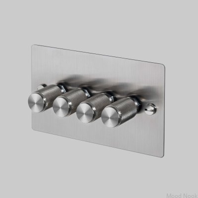 Cross 4G 120W LED-dimmer stål silver brittisk standard