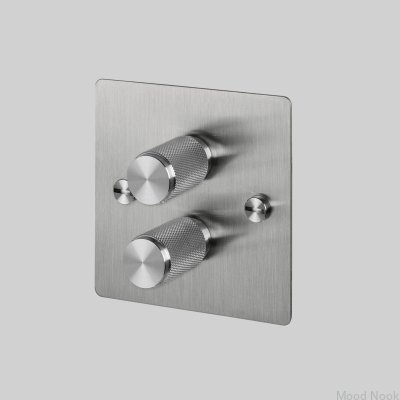 Cross 2G 120W LED-dimmer stål silver brittisk standard