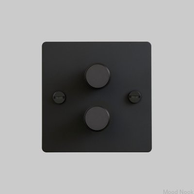 Cross 2G 120W stålsvart brittisk standard LED-dimmer