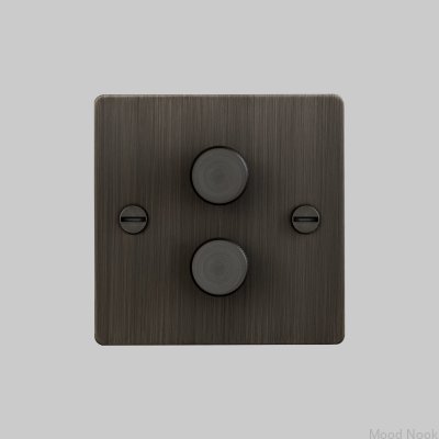 LED-dimmer Cross 2G 120W mässing bränd brons brittisk standard