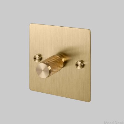 Cross 1G 120W LED-dimmer Mässing Brittisk Standard