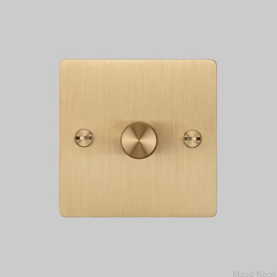 Cross 1G 120W LED-dimmer Mässing Brittisk Standard