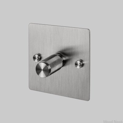 Cross 1G 120W LED-dimmer stål silver brittisk standard