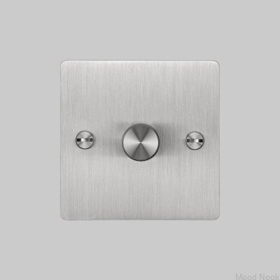 Cross 1G 120W LED-dimmer stål silver brittisk standard