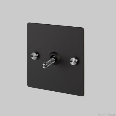 Cross 1G Enkelbrytare Stål Svart med Silver Brittisk Standard