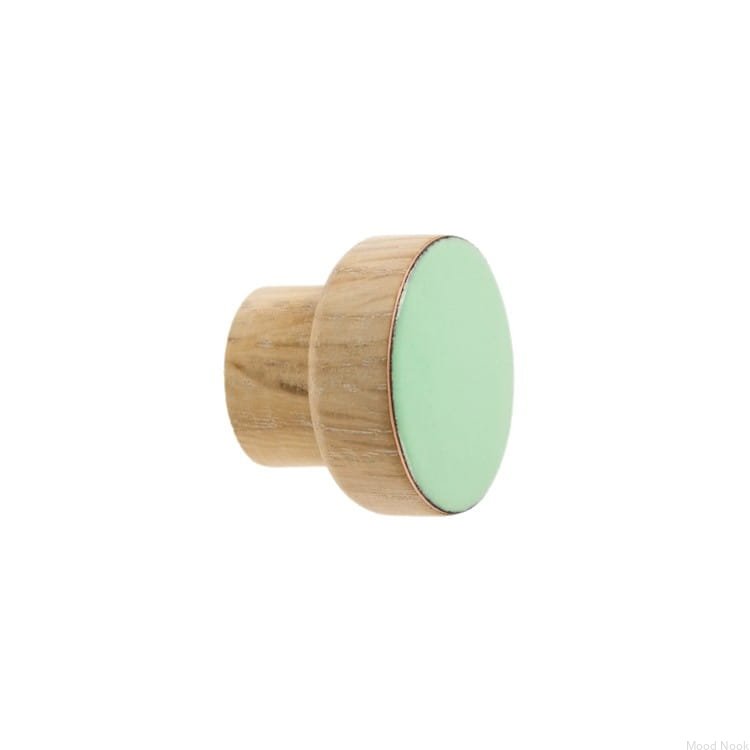 Galki do mebli SIMPLE emaliowane 3 cm - olej wybielający - mietowy.jpg