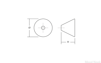 Conic 29 Möbelknopp Metall Grå Grön