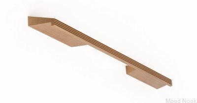 Skena 192 längsgående möbelhandtag, aluminium, guld, borstad, cava