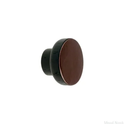 Gałka meblowa Simple Black 40 Drewniana Emaliowana Ciemna Brązowa