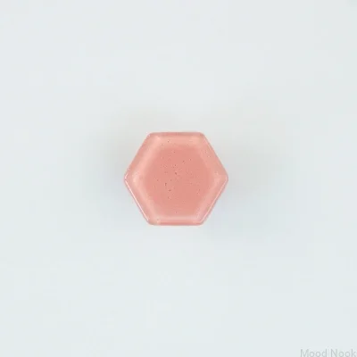 Hexagon Glas möbelknopp Rosa