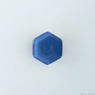 Hexagon Glass Indigo möbelknopp