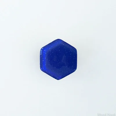 Hexagon möbelknopp Glass Ultramarine