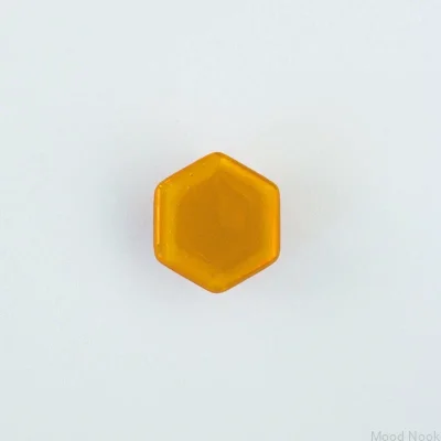 Hexagon glas honung möbelknopp