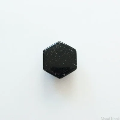 Hexagon Glas Möbelknopp Svart