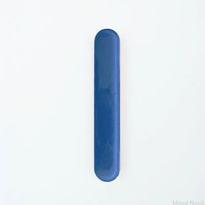 Runt 128 glas möbelhandtag Indigo