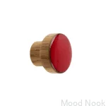 Gałki do mebli SIMPLE emaliowane 3 cm - czerwony.webp