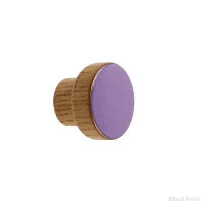 Möbelknopp Enkel, Trä, Emaljerad, Violett, Olja, Färglös, Halvmatt