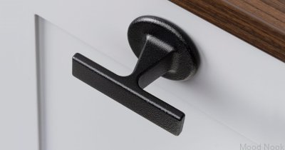 T-Bar Oto Metall Svart Möbelknopp