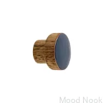 Galki do mebli SIMPLE emaliowane 3 cm - olej przyciemniajacy - szaro-niebieski.webp