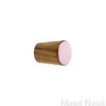Galki do mebli SIMPLE CONE emaliowane 2 cm -   jasny rozowy.webp