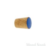 Galki do mebli SIMPLE CONE emaliowane 2 cm -   olej bezbarwny - cieply niebieski.jpg