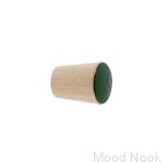 Galki do mebli SIMPLE CONE emaliowane 2 cm -   olej wybielajacy - ciemny zielony.jpg