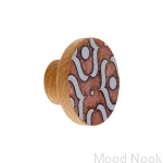 Galka do mebli PATTERN 5 cm - emalia szara - olej bezbarwny - DOT Manufacture.webp