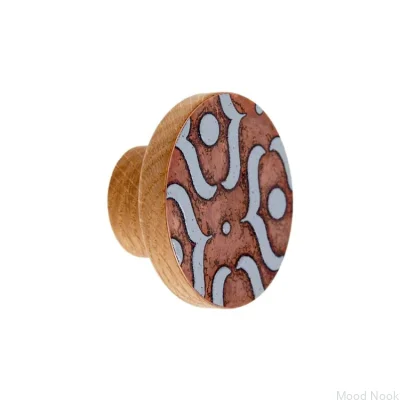 Möbelknoppmönster I Ekemaljerad Grå - Oljefärglös glans